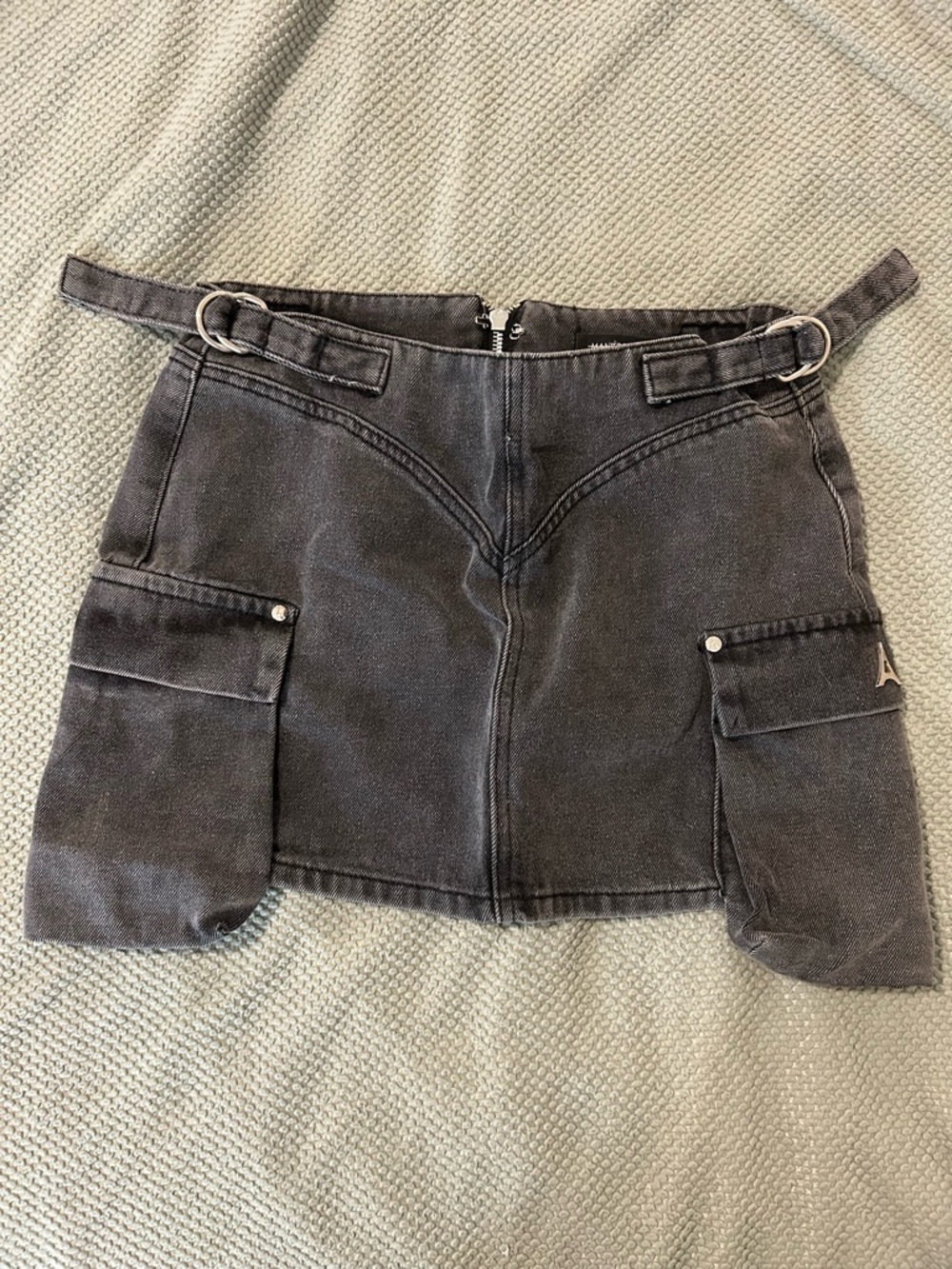 Maniere De Voir Denim Mini Skirt
